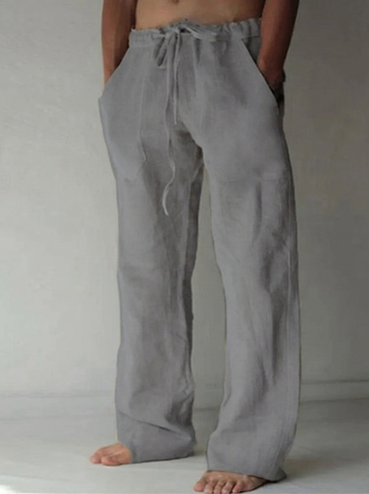 Leo Collection | Men's Linen Pants with Adjustable Drawstring | Relaxed Fit for Warm Weather Comfort