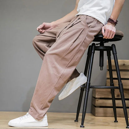 Linen Essential | Men's Linen Pants with Loose Fit & Breathable Design | Stylish Comfort for Summer Days