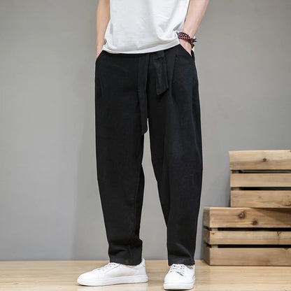 Linen Essential | Men's Linen Pants with Loose Fit & Breathable Design | Stylish Comfort for Summer Days