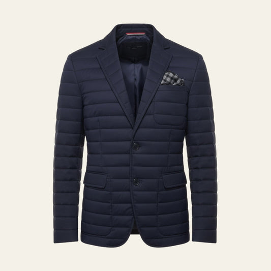 Milan Collection | Men's Blazer Jacket with Quilted Padding | Stylish Layering for Year-Round Versatility