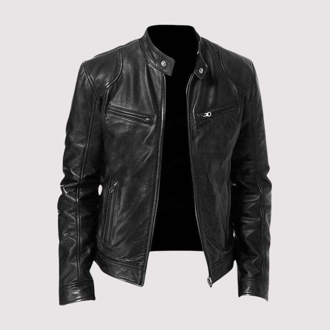 Mitchell | Men's Leather Jacket with Classic Biker Style | Timeless Versatility for Every Occasion