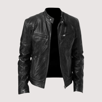 Mitchell | Men's Leather Jacket with Classic Biker Style | Timeless Versatility for Every Occasion