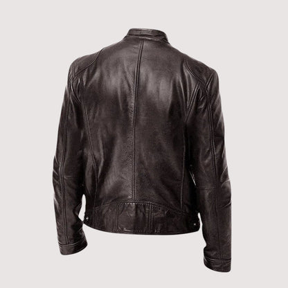 Mitchell | Men's Leather Jacket with Classic Biker Style | Timeless Versatility for Every Occasion
