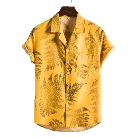 Nattan | Men's Hawaiian Shirt with Tropical Print | Lightweight & Breathable Fabric for Summer Comfort