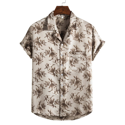 Nattan | Men's Hawaiian Shirt with Tropical Print | Lightweight & Breathable Fabric for Summer Comfort