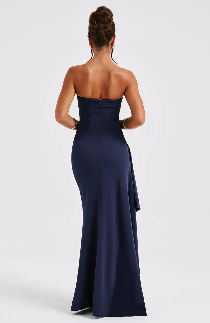 Timeless Charm | Off-Shoulder Maxi Dress with Twisted Detail | Elegant Long Dress for Women