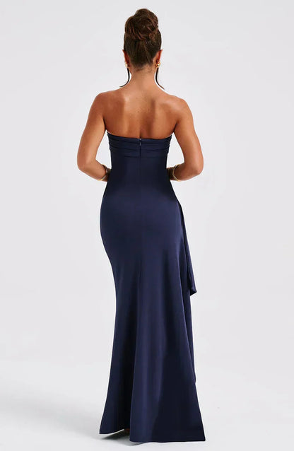 Timeless Charm | Off-Shoulder Maxi Dress with Twisted Detail | Elegant Long Dress for Women