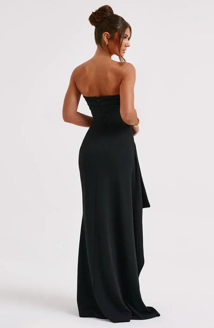 Timeless Charm | Off-Shoulder Maxi Dress with Twisted Detail | Elegant Long Dress for Women
