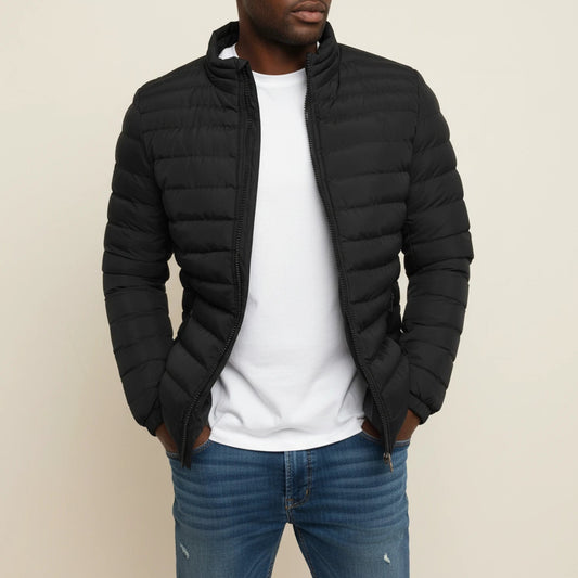 Urban Style | Men's Lightweight Puffer Jacket with Zip-Up Closure | Modern Slim Fit for All-Season Versatility